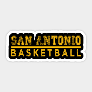 Awesome Basketball San Antonio Proud Name Vintage Beautiful Team Sticker